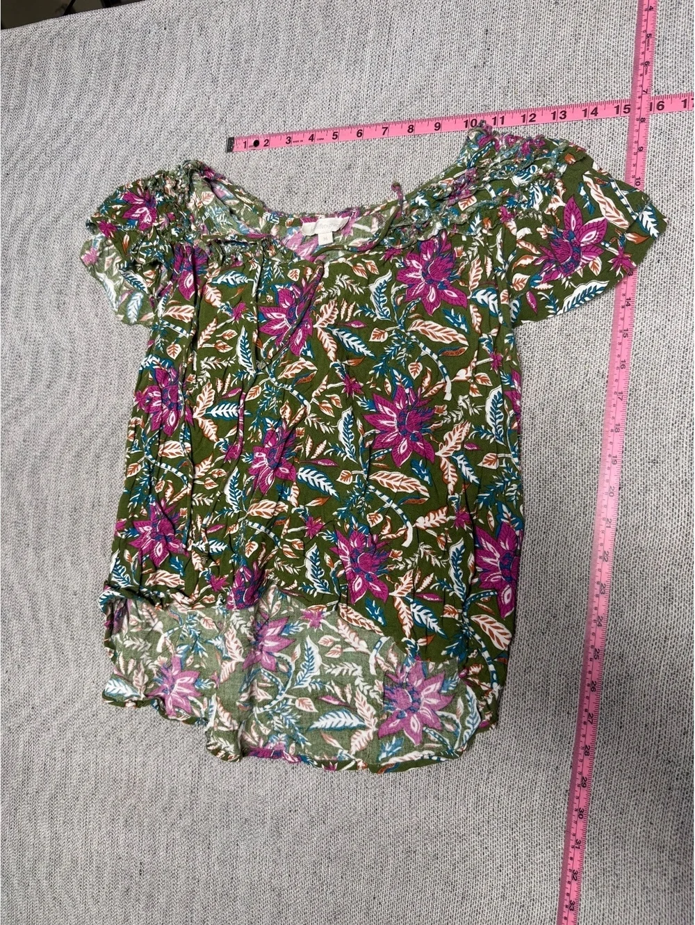 Jennifer Grace Floral Off Shoulder Rayon Blouse Top M